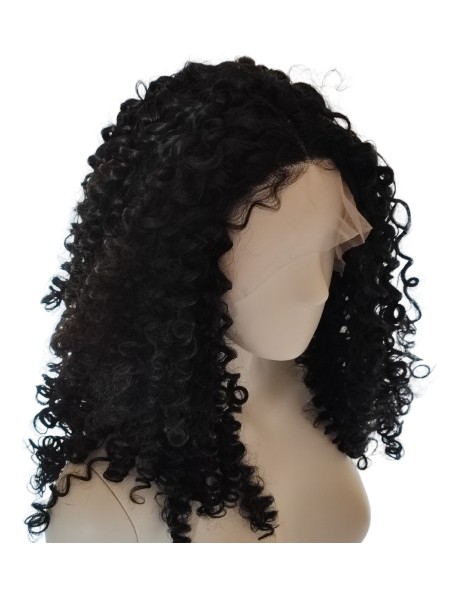 Peruka lace front czarna afroloki LF011