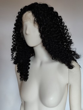 Peruka lace front czarna afroloki LF011