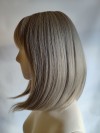 Peruka popielaty naturalny blond bob z grzywką PK115