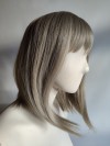 Peruka popielaty naturalny blond bob z grzywką PK115