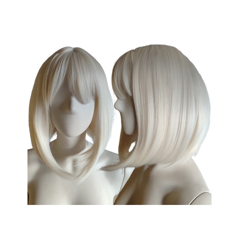 Peruka platynowy jasny blond bob z grzywką PK116