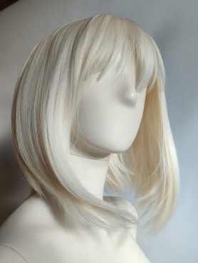 Peruka platynowy jasny blond bob z grzywką PK116