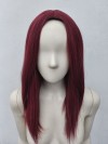 Peruka bordowa do ramion longbob bez grzywki prosta PK164
