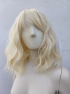 Peruka blond fale do ramion z grzywką PK055