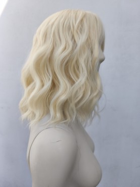 Peruka blond fale do ramion z grzywką PK055