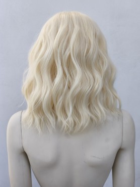 Peruka blond fale do ramion z grzywką PK055