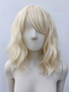 Peruka blond fale do ramion z grzywką PK055