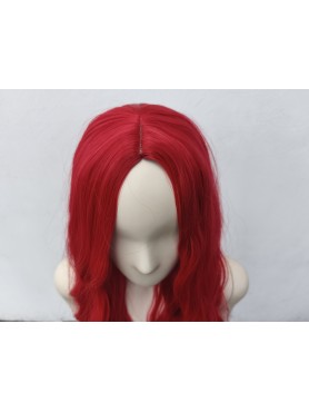Peruka czerwona loki fale bez grzywki PK057