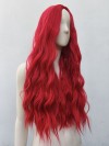 Peruka czerwona loki fale bez grzywki PK057