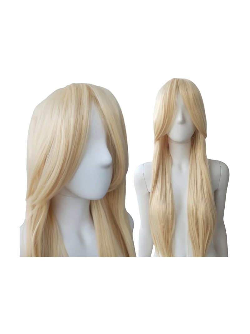 Peruka z grzywką jasny blond PK009